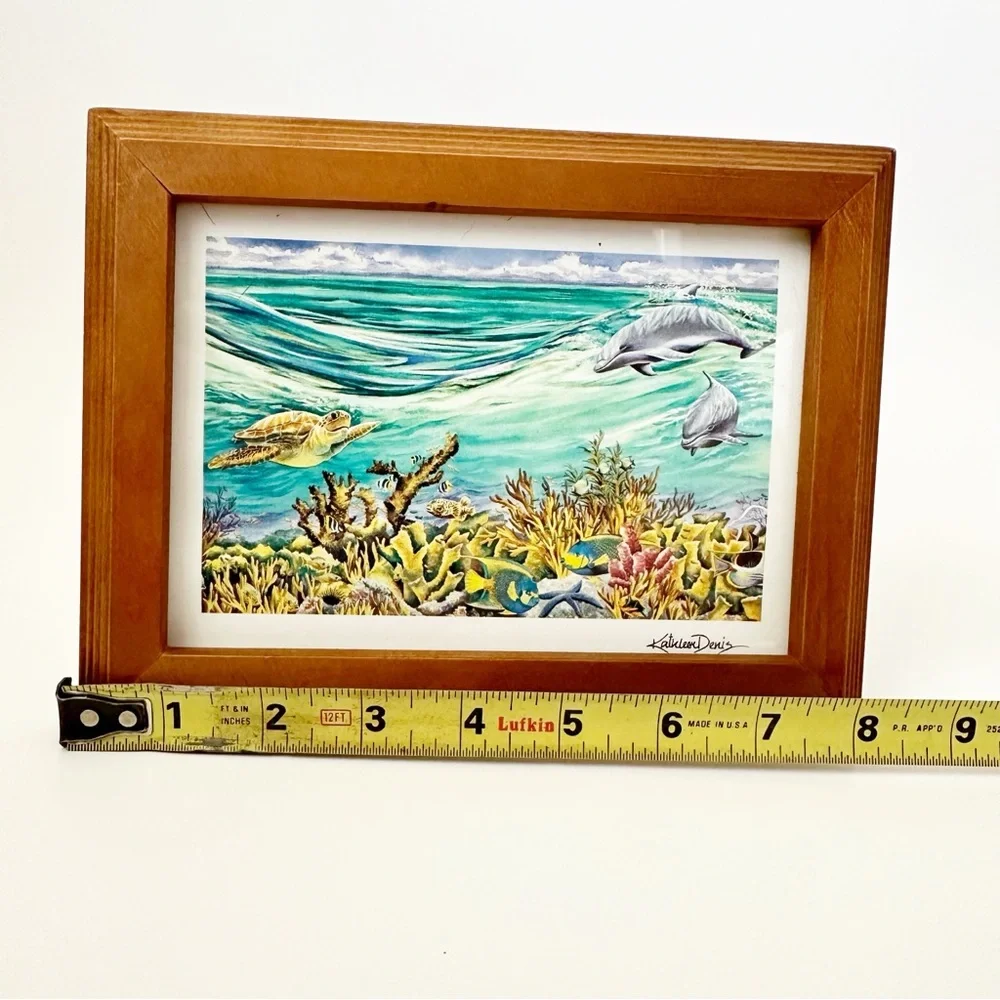 Kathleen Denis Ocean Nautical Coastal Art Print in Wood Frame